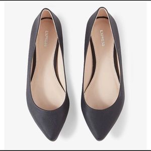Express Black Leather Flats